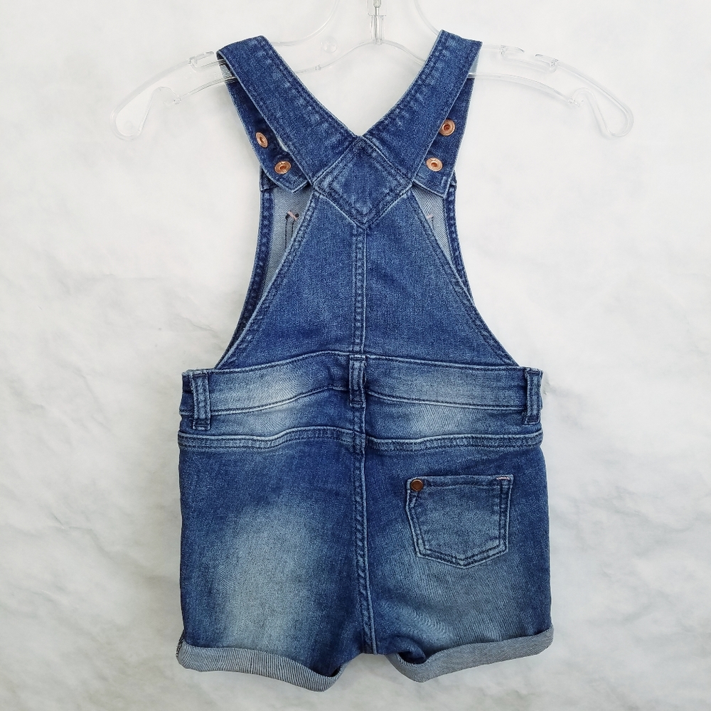 H&M Bib Heart Pocket Denim Jumper shorts
